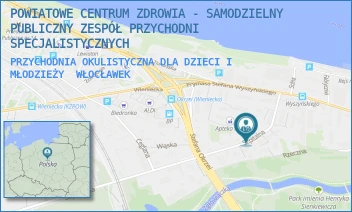 PRZYCHODNIA OKULISTYCZNA DLA DZIECI I MŁODZIEŻY - POWIATOWE CENTRUM ZDROWIA - SAMODZIELNY PUBLICZNY ZESPÓŁ PRZYCHODNI SPECJALISTYCZNYCH - SZPITALNA 6A, WŁOCŁAWEK