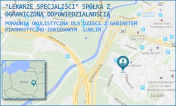 PORADNIA OKULISTYCZNA DLA DZIECI Z GABINETEM DIAGNOSTYCZNO-ZABIEGOWYM - "LEKARZE SPECJALIŚCI" SPÓŁKA Z OGRANICZONĄ ODPOWIEDZIALNOŚCIĄ - ODLEWNICZA 3,  LUBLIN