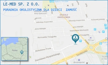 PORADNIA OKULISTYCZNA DLA DZIECI - "LE-MED SPÓŁKA Z OGRANICZONĄ ODPOWIEDZIALNOŚCIĄ" - PRUSA 2,  ZAMOŚĆ