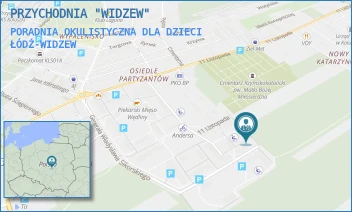 PORADNIA OKULISTYCZNA DLA DZIECI - PRZYCHODNIA "WIDZEW" - UL. MARSZ. J. PIŁSUDSKIEGO 157,  ŁÓDŹ-WIDZEW