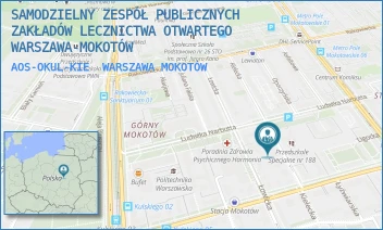 AOS-OKUL-KIE - SAMODZIELNY ZESPÓŁ PUBLICZNYCH ZAKŁADÓW LECZNICTWA OTWARTEGO WARSZAWA-MOKOTÓW - KIELECKA 27,  WARSZAWA MOKOTÓW