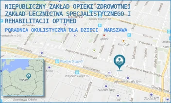 PORADNIA OKULISTYCZNA DLA DZIECI - NIEPUBLICZNY ZAKŁAD OPIEKI ZDROWOTNEJ ZAKŁAD LECZNICTWA SPECJALISTYCZNEGO I REHABILITACJI OPTIMED - KORDECKIEGO 49,  WARSZAWA