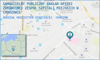 ODDZIAŁ OKULISTYKI DZIECIĘCEJ - SAMODZIELNY PUBLICZNY ZAKŁAD OPIEKI ZDROWOTNEJ ZESPÓŁ SZPITALI MIEJSKICH W CHORZOWIE - UL. WŁADYSŁAWA TRUCHANA 7,  CHORZÓW