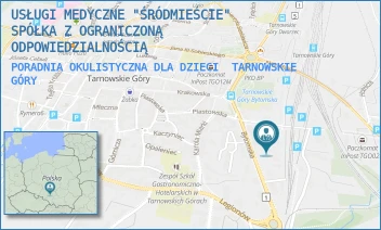 PORADNIA OKULISTYCZNA DLA DZIECI - USŁUGI MEDYCZNE "ŚRÓDMIEŚCIE" SPÓŁKA Z OGRANICZONĄ ODPOWIEDZIALNOŚCIĄ - UL. BYTOMSKA 8,  TARNOWSKIE GÓRY